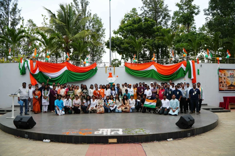 NSB Bangalore staff and students gather at the amphitheatre for Independence Day 2026