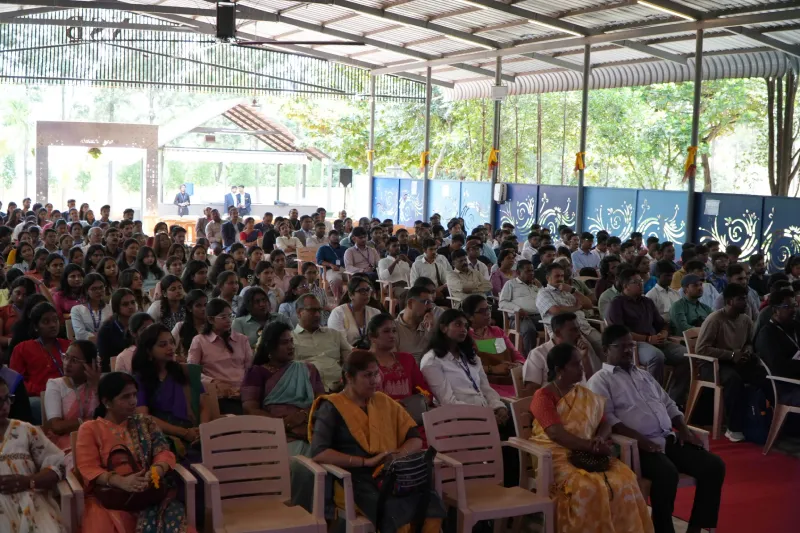 Students and faculty seated at the MBA and PGDM 2026-28 inauguration ceremony