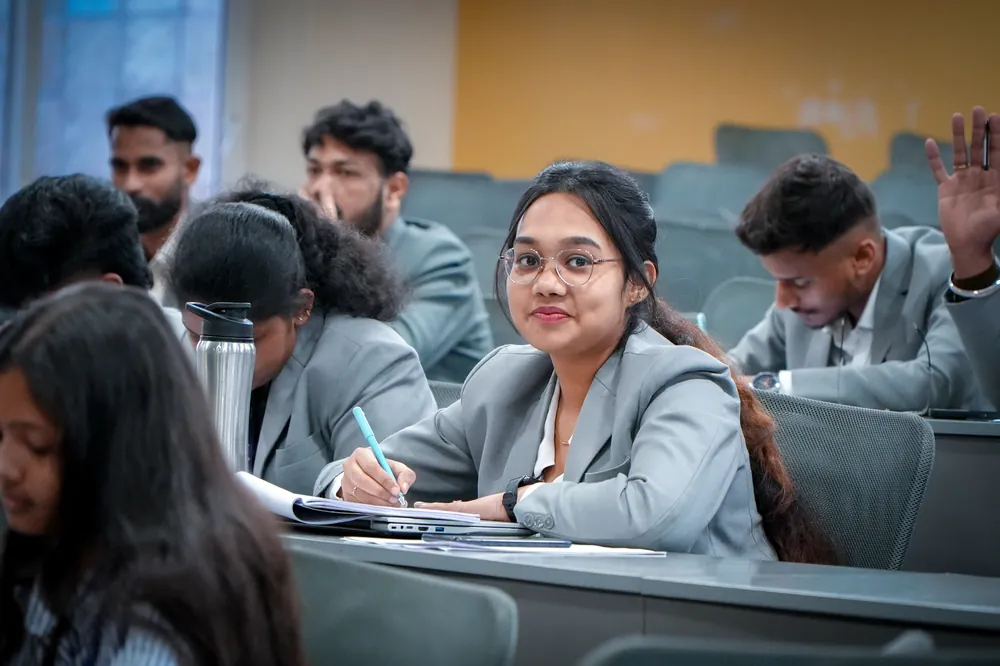MBA students in an NSB Bangalore classroom